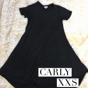 Lularoe Solid BLACK Carly Dress